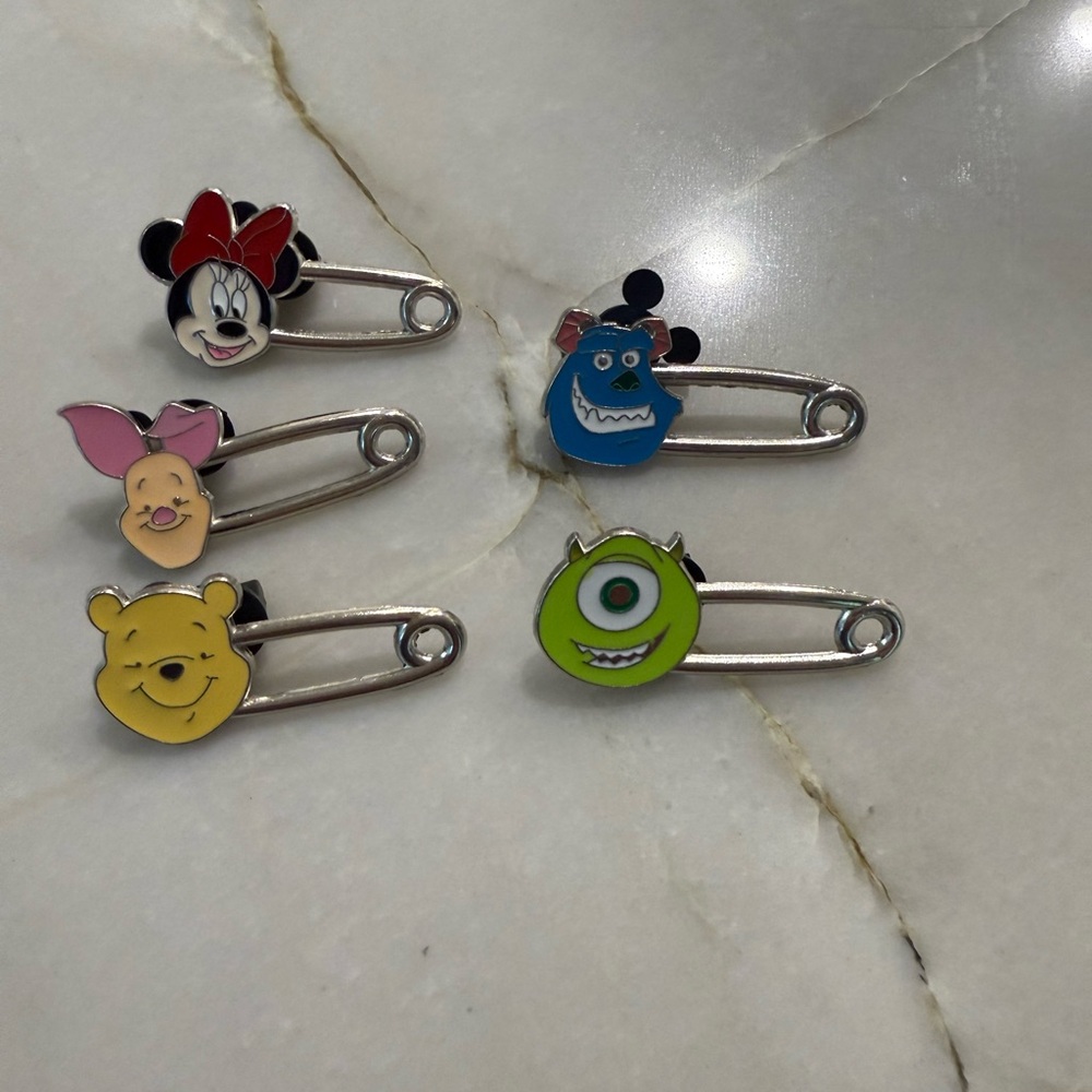 Disney Character Safety Pin Set